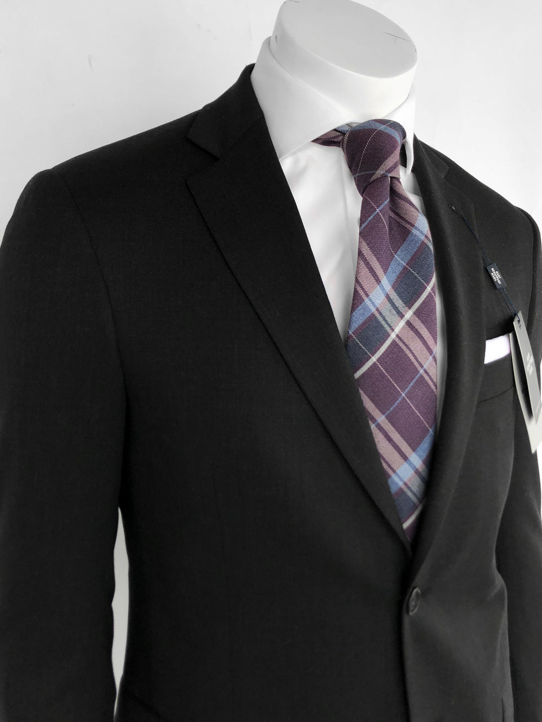 2-Piece Notch Lapel New York Suit - Black