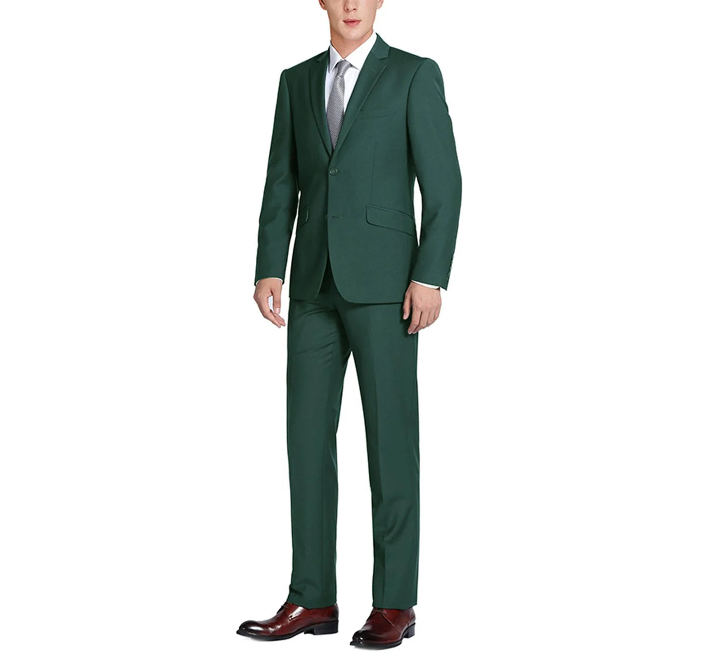 2-Piece Notch Lapel Suit - Green