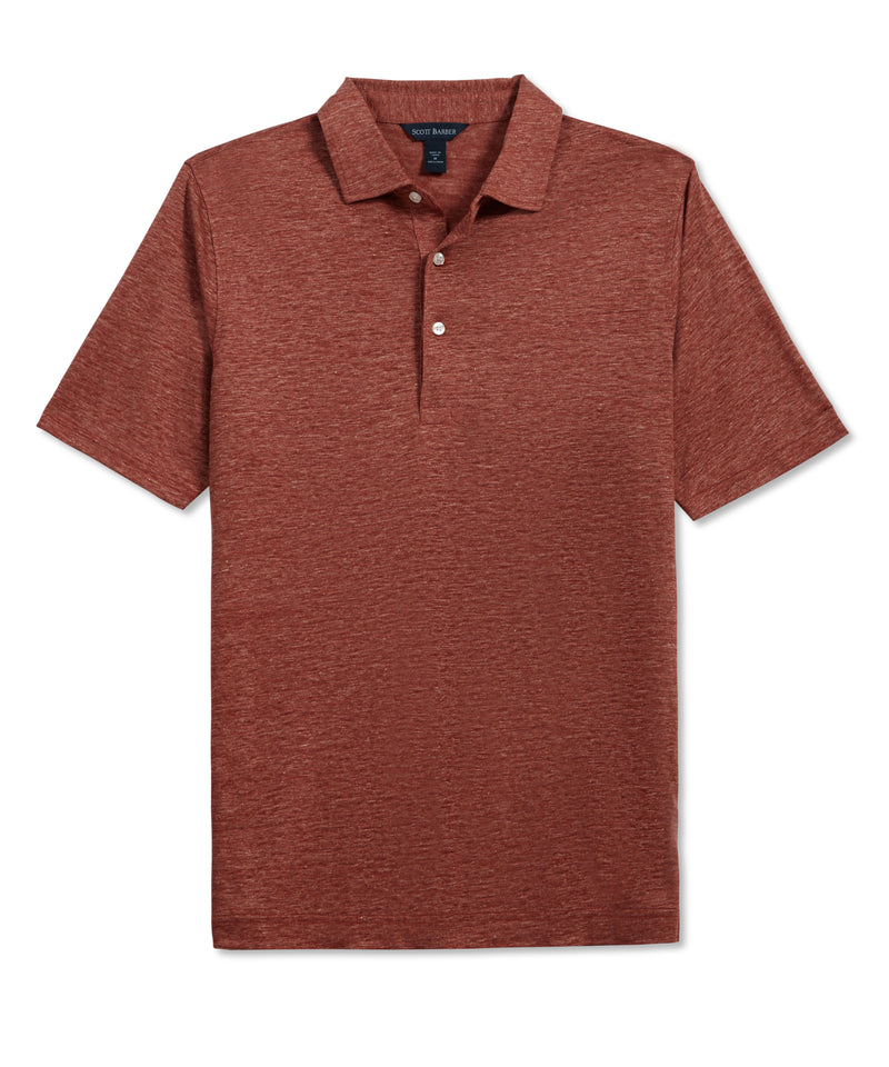 Linen Mélange Polo - Spice