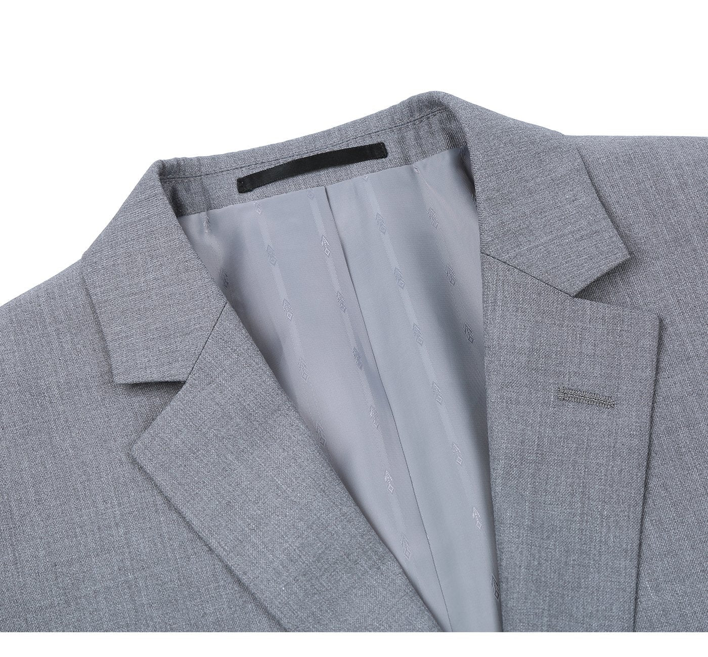 2-Piece Notch Lapel Suit - Light Grey