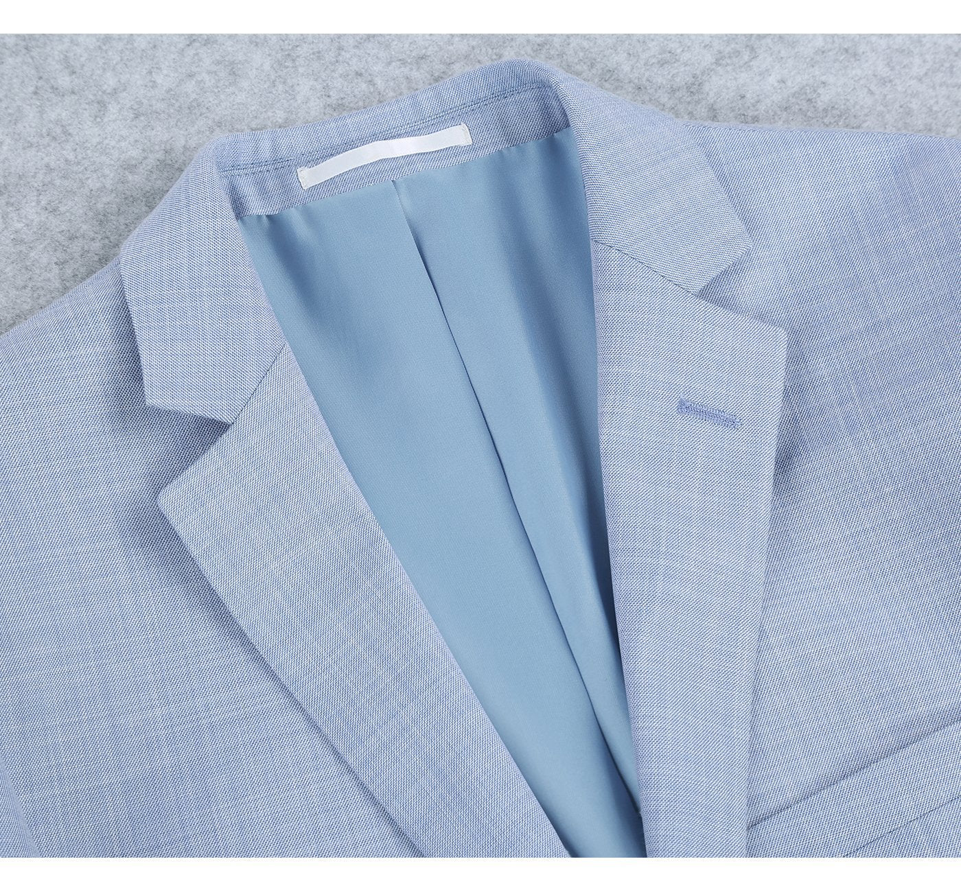 2-Piece Notch Lapel Suit - Light Blue