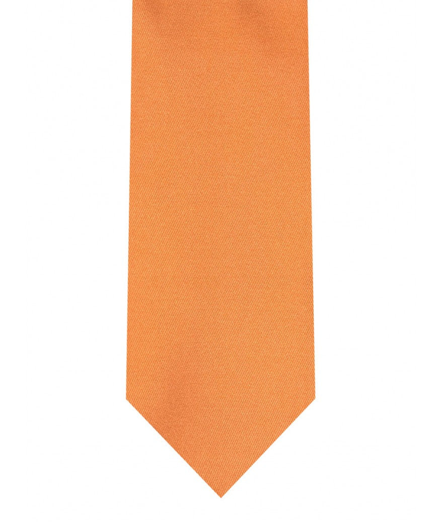 Tie & Pocket Square - Salmon Orange