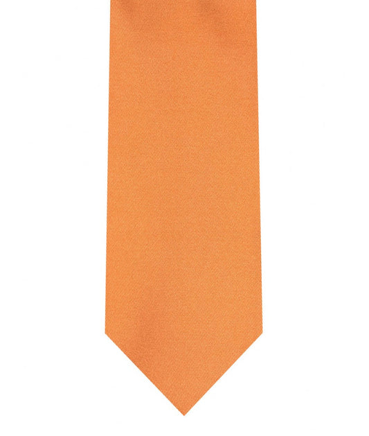 Tie & Pocket Square - Salmon Orange