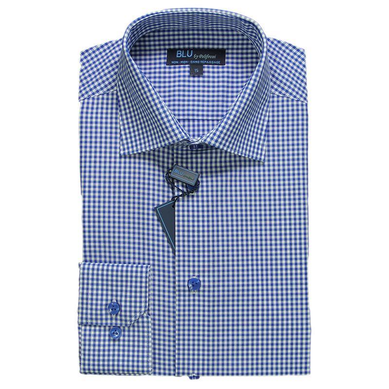 Miami Dress Shirt - Royal Blue Check